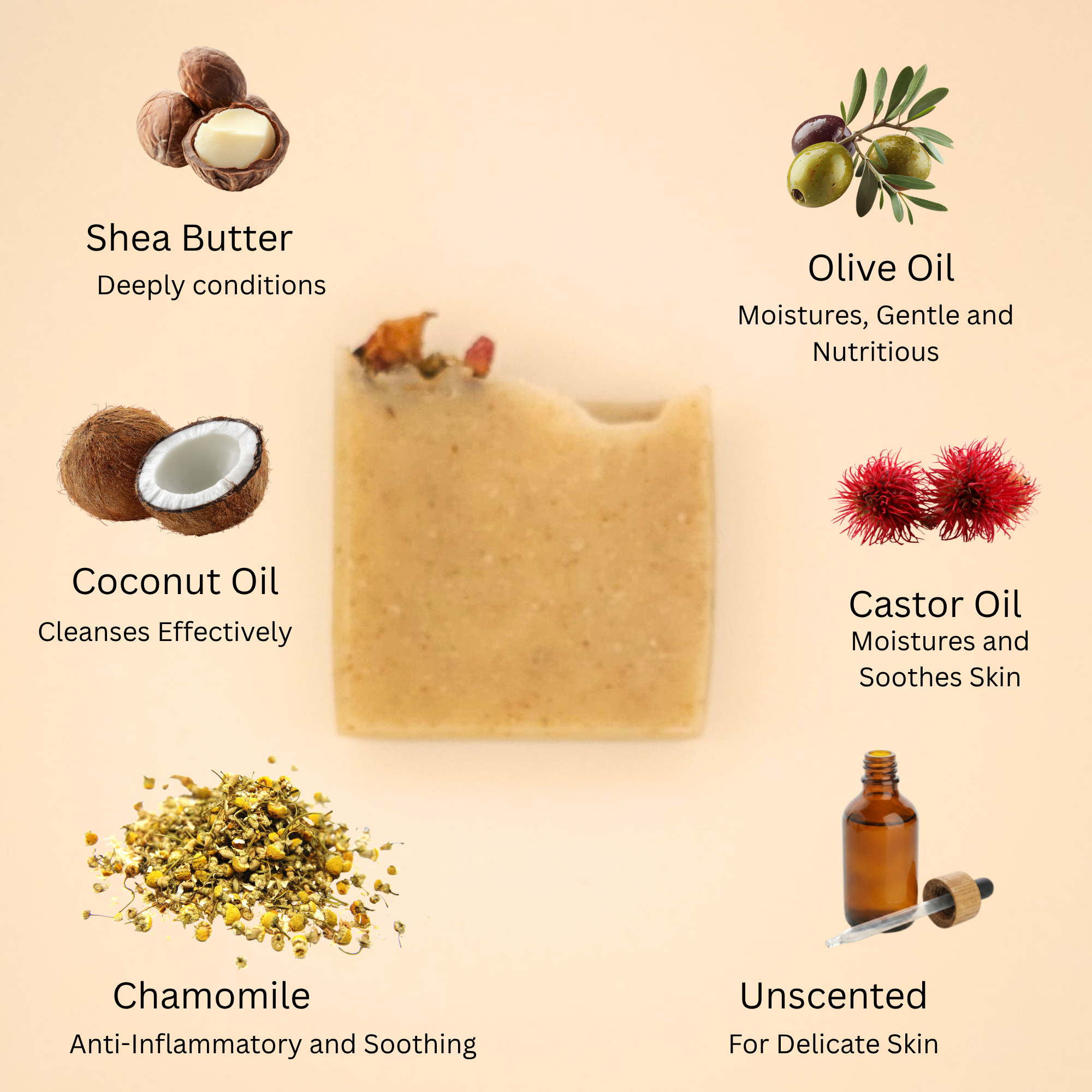 Unscented Soap by Oliv and Ash Natural Soap for Sensitive Skin Sensitive 