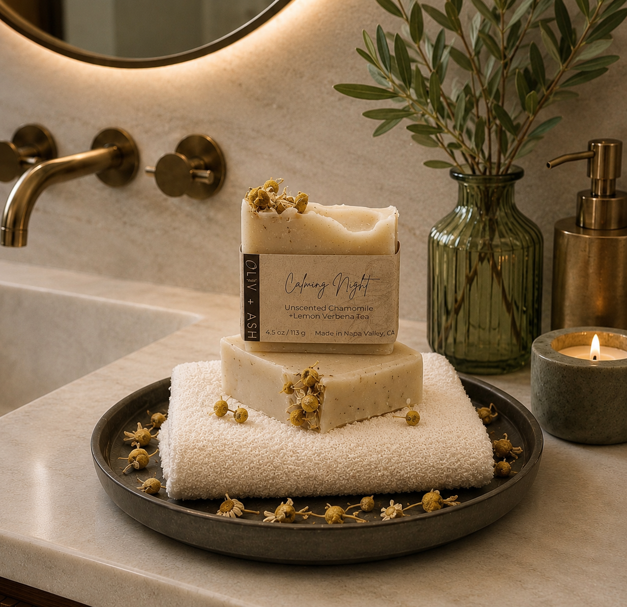 Unscented Soap by Oliv and Ash Natural Soap for Sensitive Skin Sensitive Skin