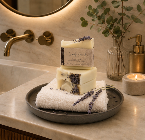 Natural Lavender Soap by Oliv + Ash for Sensitive Skin