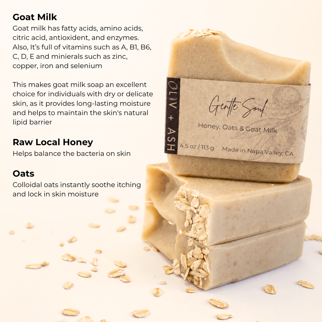 Oliv and Ash Honey Oats Goat Milk Soap