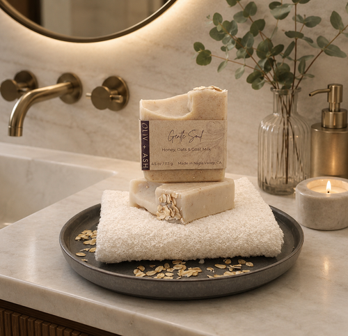 Unscented natural soap fragrance by free Oliv + Ash for Sensitive Skin