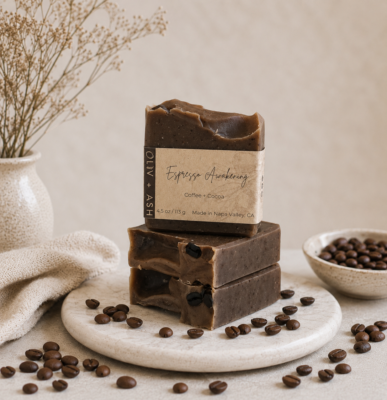  Handmade Soap Vanila Coffee Soap by Oliv and Ash